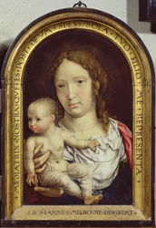 Het Carondelet-diptiek: rechterpaneel met de Maagd en het Kind, 1517